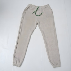 Pantalon de jogging en molleton de coton imprimé avec logo personnalisé pour homme, style streetwear, taille élastique avec cordon de serrage, coupe confortable, tendance - Product Image 3