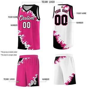 Uniforme de basket-ball à manches courtes de haute qualité à séchage rapide, impression par sublimation personnalisée, 100% polyester, vente en gros et personnalisable - Product Image 2