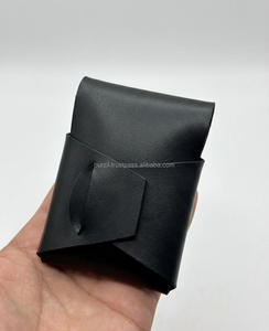 Vegetable Tanned Cowhide Stitchless <b>Wallet</b> Handmade Minimalist Seamless Card Case Wholesale B2B Leather Goods LSSW-0006B - Product Image 1