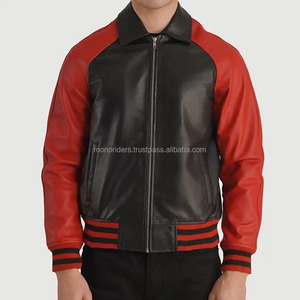 Hot Sales Men's <b>Genuine</b> Leather Motorcycle Jacket High Quality Durable Windproof Waterproof Breathable Winter Competitive Price - Product Image 1