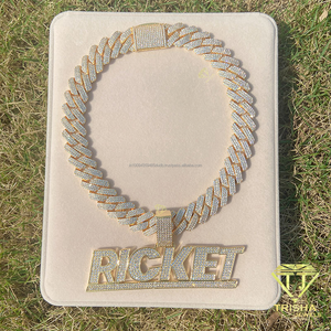 Custom Moissanite <b>Name</b> Pendant Necklace Iced Out Personalized Letter Jewelry Hip Hop Fashion <b>Chain</b> For Men Women Luxury Gift - Product Image 4