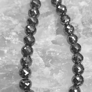 Cuentas de diamante moissanita negras de 10.50 mm, hechas a mano, corte AAA, facetadas, para la elaboración de joyería. - Product Image 2