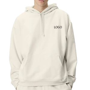Sweat à capuche uni pour homme, design minimaliste avec manches longues, logo personnalisé et coutures durables - Product Image 1