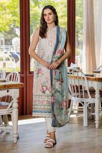 Pakistani Vintage Women's Embroidered White Cotton Lawn 3-Piece Salwar Kameez Lace <b>Beading</b> Button Elegant Daily Wear Sui Parties - Product Image 4