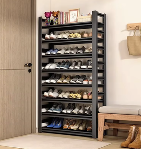 Wholesale Metal <b>Shoe</b> Cabinet Large Capacity Adjustable Layer Steel Shelf Space Saving <b>Shoe</b> Rack Organizer - Product Image 4