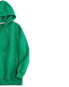 Conjunto Deportivo Unisex Verde con Capucha, Manga Larga, Color Sólido, Informal, Transpirable, Holgado, de Algodón para Adultos - Product Image 3