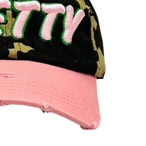 Gorra de Béisbol Camuflada y Rosa con Diseño de Letras Bordadas en Rosa, Ajustable, de Algodón, Informal, para Exteriores - Product Image 6