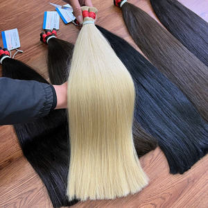 Meilleure vente Extensions de cheveux vietnamiennes Couleur Cheveux en vrac Soie et douce Couleurs personnalisées Réelles Prêtes à être expédiées Vente en gros - Product Image 2