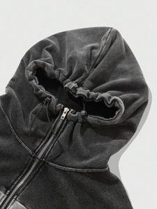 เสื้อฮู้ดดี้โอเวอร์ไซส์ผู้ชาย สไตล์สตรีทแวร์ลำลอง ใส่เล่นกีฬาได้ ผ้าคอตตอนหนานุ่ม ทรงหลวมไหล่ตก - Product Image 6