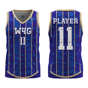 Maillot de basketball personnalisé unisexe pour adulte, grande taille, rayé, respirant, avec logo imprimé par transfert thermique sur le devant, pour l'entraînement - Product Image 1