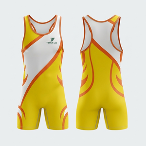 Customized Logo & Design Unisex Reasonable Price Men's Wrestling <b>Singlets</b> Quick Dry Lightweight Stretch Durable <b>Weightlifting</b> - Product Image 1