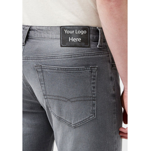 Casual Wholesale Cotton Zip <b>Fly</b> Midweight Straight Leg Breathable Washed Solid Woven <b>Jeans</b> Men's Pants Mid Waist Business - Product Image 4