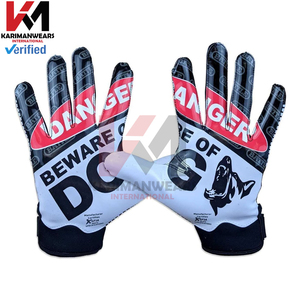Gants de football américain sur mesure, équipement d'entraînement durable et performant, fournisseur OEM pour l'identification de marque personnalisée des équipes - Product Image 4
