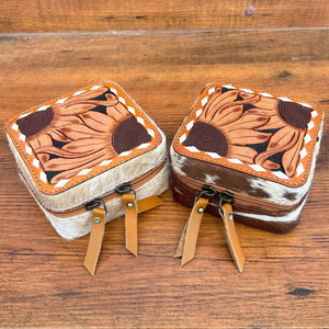 Caja de almacenamiento de joyería de cuero de vaca al por mayor joyería personalizada collar pendiente embalaje anillo de boda caja embalaje de joyería - Product Image 4