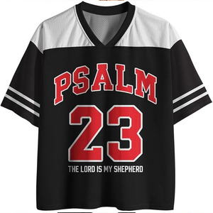 Camiseta Deportiva Personalizada con Cuello en V, Sublimada, de Malla, Holgada, Transpirable, de Secado Rápido, Estilo Urbano - Product Image 1