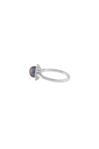 Pearl and Cz Ring in 92.5 Sterling Silver KLSR-11885 - Product Image 6