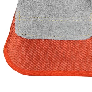 Durable Outdoor Work <b>Gloves</b> Gray Orange Cotton Polyester Casual Style Four Seasons Use Leather <b>Gloves</b> For <b>Man</b> - Product Image 4