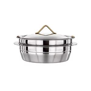 Recipiente Ovalado de Acero Inoxidable Plateado de Lujo con Soporte para Calentar Comida Tipo Buffet, para Hoteles y Servicios de Catering - Product Image 6