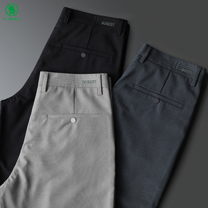 Pantalones Casuales de Alta Calidad, Elásticos, Ajustados, de Color Sólido, para Hombre, Pantalones Largos de Traje con Bolsillos, para Oficina, Caballero - Product Image 6