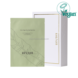 Masque en tissu Ureun Vegan à l'Aloe Vera et aux algues, soin doux, écoresponsable, pour tous types de peaux, formule sûre et nette, sans cruauté, à base de plantes - Product Image 1