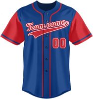 Jersey Baseball Klasik Pria Ukuran Besar 100% Poliester Anti-Bakteri Cepat Kering Bernapas V-neck Athletic Fit Kancing Penuh Retro