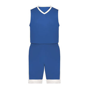 Ensembles complets de maillots et shorts de basketball personnalisés, utilisant des composites techniques en polyester avec barrière hydrophobe contre l'humidité - Product Image 4