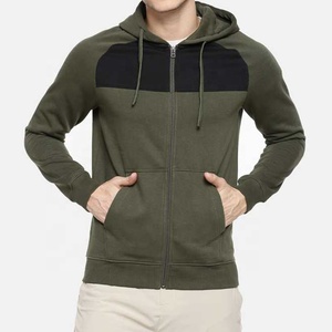 Men's Hooded Sweatshirt Color Blocking Design Regular Fit Casual <b>Zip</b>-Up <b>Hoodie</b> <b>Pockets</b> Winter Wear Custom Logo 100% Cotton - Product Image 1