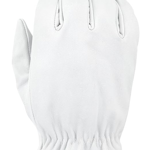 Factory Prices Goatskin White Leather Driver Working <b>Gloves</b> Elastic Wrist Short Cuff OEM Service Private Label <b>Driving</b> <b>Gloves</b> - Product Image 5