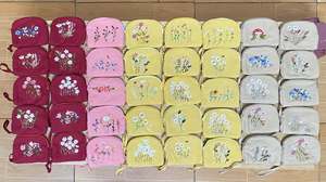 Hand Embroidered Linen Bag With Embroidery Different Colors Linen <b>Backpack</b> 100% Soft Washed Linen OEM Made in Vietnam - Product Image 2