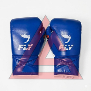 Guantes de Boxeo Azules Hechos a Medida por Fábrica, 100% Cuero Original, Guantes de Boxeo Profesionales para Golpear - Product Image 2