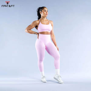 Soutien-gorge de sport rembourré léger pour femme grande taille, dos croisé, avec logo personnalisé sur le devant, pour le fitness - Product Image 3