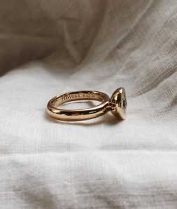 Anillos de Compromiso con Diamantes en Forma de Estrella, Oro Sólido de 14k, Brillantes, Redondos, Cultivados en Laboratorio, con Bisel, Solitario, Minimalista, para Propuesta de Matrimonio o Aniversario - Product Image 3