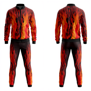 INTENTION SPORTS <b>Men</b> Solid Full Zip Tracksuit Premium Streetwear Set Polyester/Nylon Lightweight Winter - Product Image 4