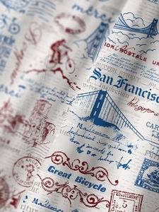 San Francisco Chronicle Print Men's Short Sleeve Shirt Regular Fit Breathable <b>Polyester</b> Summer Wear - Product Image 5