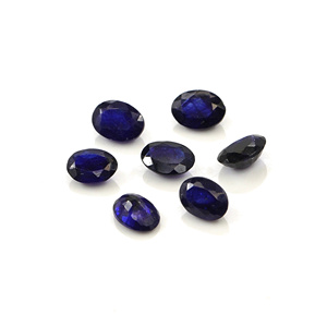 Saphirs bleus naturels de Bangkok, ovales calibrés 5x7mm, pierres précieuses de saphir bleu naturel facettées pour la création de bijoux - Product Image 1