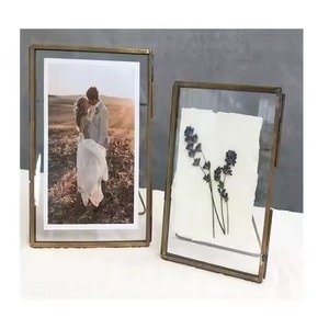 Trendy Metal Glass <b>Picture</b> <b>Frame</b> Stylish Photo Display Home Decor Interior Accent - Product Image 2