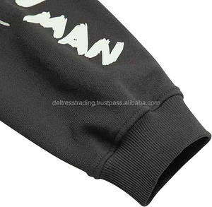 Sweat-shirt à capuche zippé intégral pour homme, en coton, polyester et élasthanne, à manches longues, avec impression en relief, style streetwear décontracté, couleur unie, pour l'hiver - Product Image 6