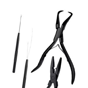Kit d'outils professionnels IMANS ENTERPRISES pour extensions de cheveux, pinces à micro-anneaux en acier inoxydable, outil d'installation à domicile - Product Image 2