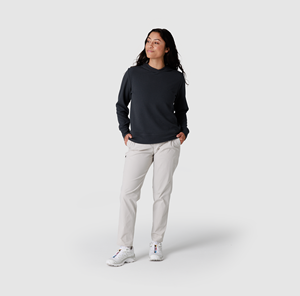 Haut à capuche personnalisé pour femme en maille gaufrée thermique, en polyester et coton, style décontracté, à manches longues, avec finition en tissu texturé - Product Image 5