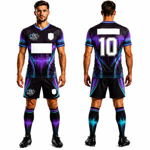 Wholesale Trendy New Soccer Uniform <b>Sets</b> Polyester <b>Cheap</b> Soccer Jersey Training Soccer Clothes Short Sleeves Soccer Wear Jersey - Product Image 1