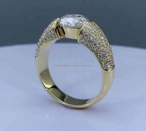 Bague de fiançailles pour homme en argent sterling 925 plaqué rhodium, sertie de moissanite en grappe, style hip-hop glacé, pavé, pour mariage et promesse - Product Image 5