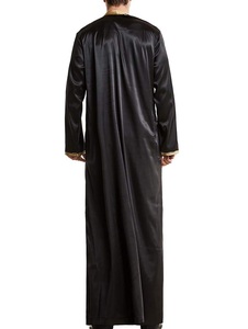 New Design Embroidery Pattern Print Screen Printing Fashionable Long Robe Arabic Ramadan Silk Cotton Muslim Islamic <b>Thobes</b> Jubba - Product Image 5