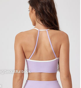 เสื้อชั้นในกีฬาคุณภาพสูงแบบเปิดหลัง เซ็กซี่ ยืดหยุ่นสูง สำหรับผู้หญิง ออกแบบพิเศษแบบไร้สายรัดหลัง เหมาะสำหรับออกกำลังกาย วิ่ง และฟิตเนส - Product Image 2