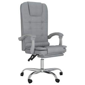 Chaise de bureau de massage gris clair - Product Image 2