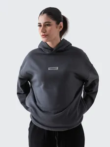 Sweat-shirt à capuche surdimensionné pour homme, couleur unie, en molleton de coton, décontracté, pour l'automne - Product Image 4