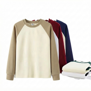Premium QualiCustom <b>Raglan</b> <b>Long</b> <b>Sleeve</b> <b>T</b> <b>Shirt</b> 100% Polyester Casual Crew Neck Solid Regular Fit Anti-Pilling Breathable Men's - Product Image 1