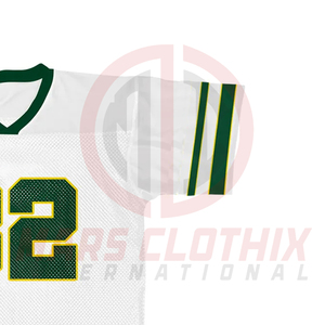 Maillots de football américain à manches courtes en tissu mesh, légers, à séchage rapide, rétro, pour l'entraînement - Product Image 6