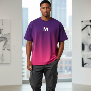 Camiseta Extra Grande de Lujo, Tejido Grueso de 300 g/m², Lavado Ácido Personalizado, Estilo Retro, Streetwear, Camiseta Holgada de Manga Corta para Hombre - Product Image 6