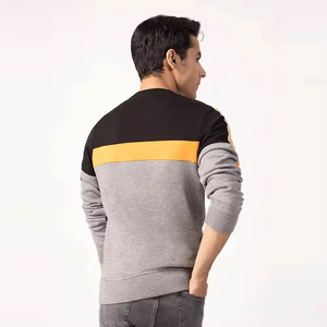 Sweat-shirt décontracté en coton 380g à col montant, coupe oversize, à carreaux, avec fermeture éclair, séchage rapide, tricoté, manches régulières, pour homme, idéal pour l'automne - Product Image 2