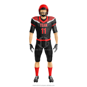 Uniforme de football américain personnalisé imprimé par transfert thermique en polyester/spandex, manches courtes, respirant, grande taille, anti-humidité, anti-UV - Product Image 5